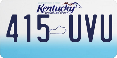 KY license plate 415UVU