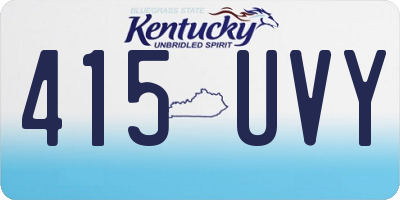 KY license plate 415UVY