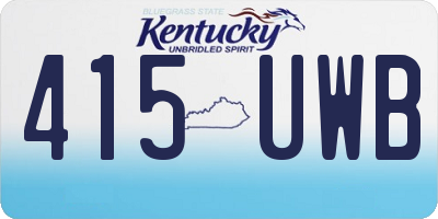 KY license plate 415UWB