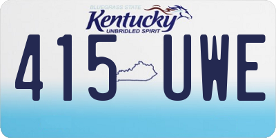 KY license plate 415UWE