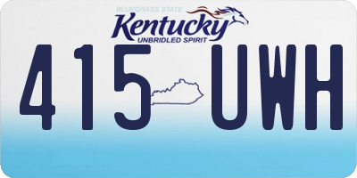 KY license plate 415UWH