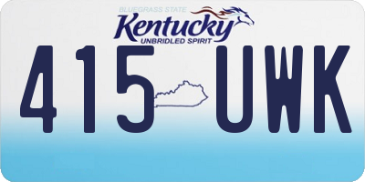 KY license plate 415UWK