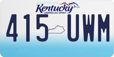 KY license plate 415UWM
