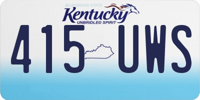 KY license plate 415UWS