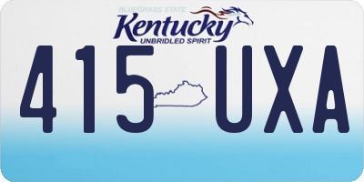 KY license plate 415UXA