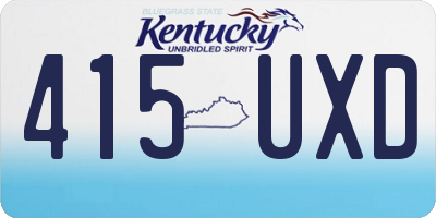 KY license plate 415UXD