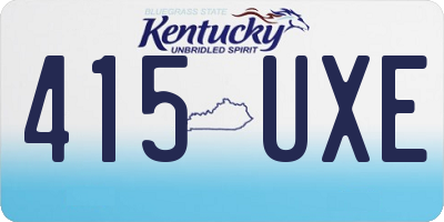 KY license plate 415UXE