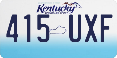 KY license plate 415UXF
