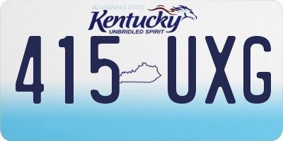 KY license plate 415UXG