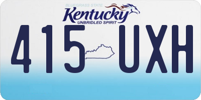 KY license plate 415UXH