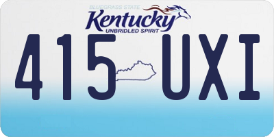 KY license plate 415UXI