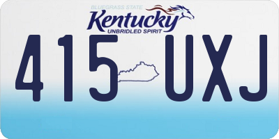 KY license plate 415UXJ