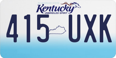 KY license plate 415UXK