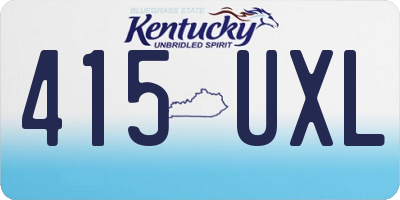 KY license plate 415UXL
