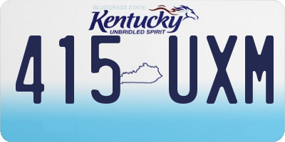 KY license plate 415UXM