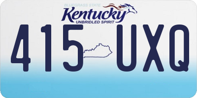 KY license plate 415UXQ