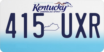 KY license plate 415UXR