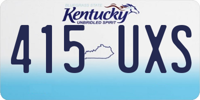 KY license plate 415UXS