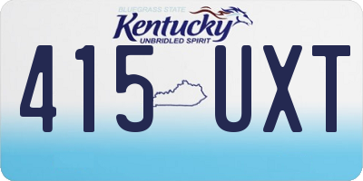 KY license plate 415UXT