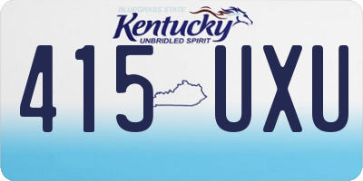 KY license plate 415UXU
