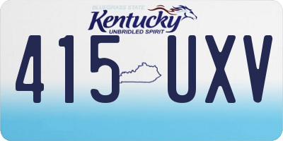 KY license plate 415UXV
