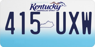 KY license plate 415UXW