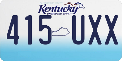 KY license plate 415UXX