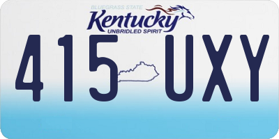 KY license plate 415UXY