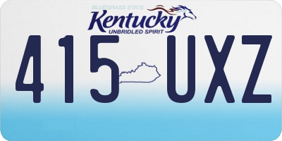 KY license plate 415UXZ
