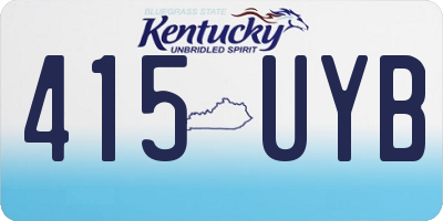 KY license plate 415UYB