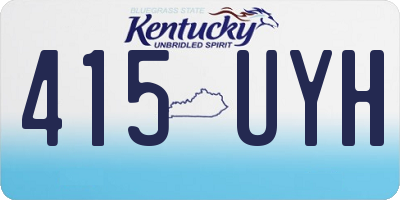 KY license plate 415UYH