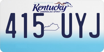 KY license plate 415UYJ