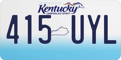 KY license plate 415UYL
