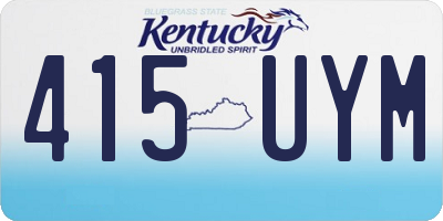 KY license plate 415UYM