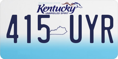 KY license plate 415UYR