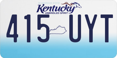 KY license plate 415UYT