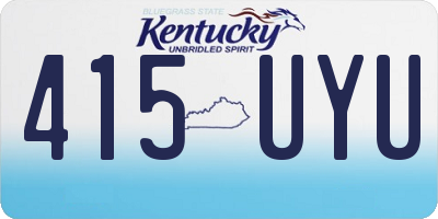 KY license plate 415UYU