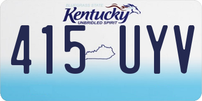KY license plate 415UYV