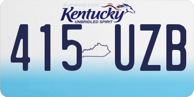 KY license plate 415UZB