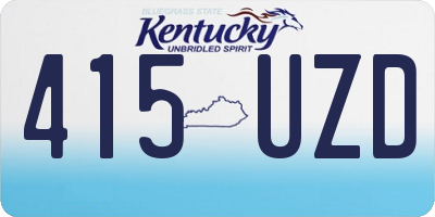 KY license plate 415UZD