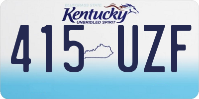 KY license plate 415UZF