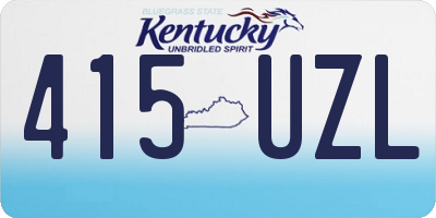 KY license plate 415UZL