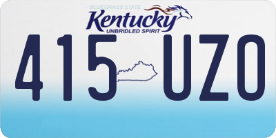 KY license plate 415UZO