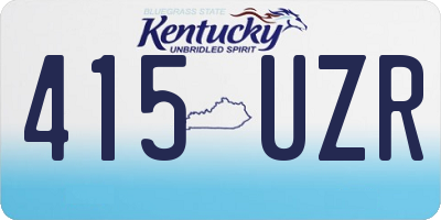 KY license plate 415UZR
