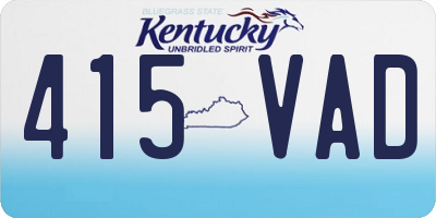 KY license plate 415VAD