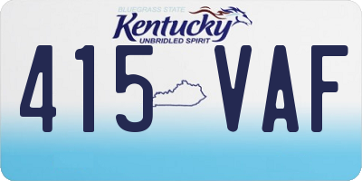 KY license plate 415VAF