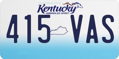 KY license plate 415VAS