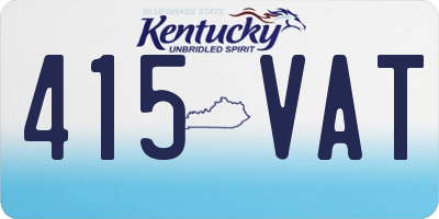 KY license plate 415VAT