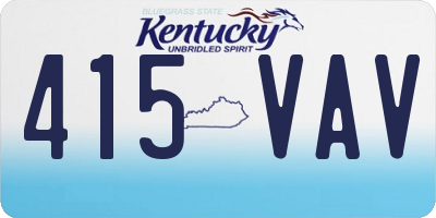 KY license plate 415VAV