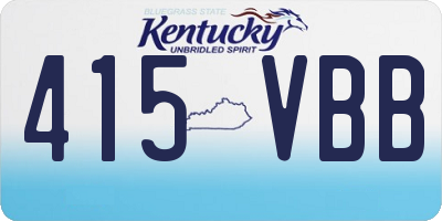 KY license plate 415VBB